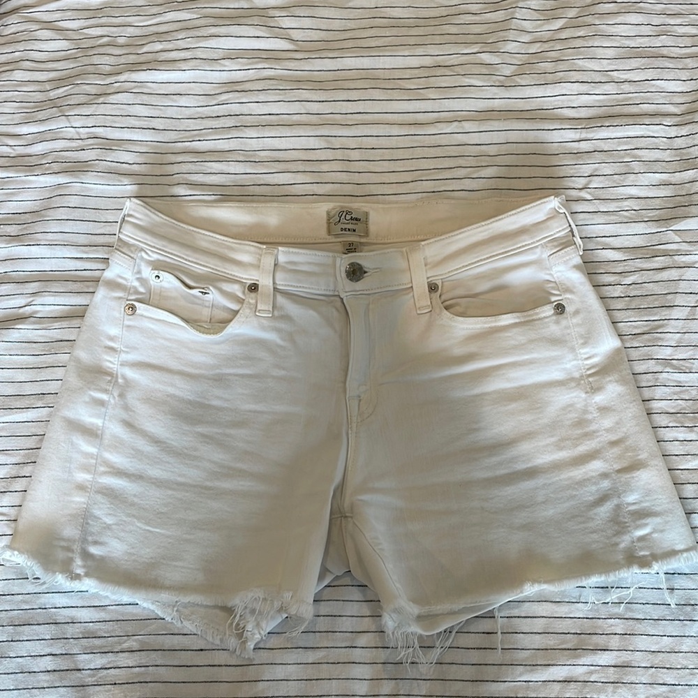 J.Crew Mid-rise White Shorts